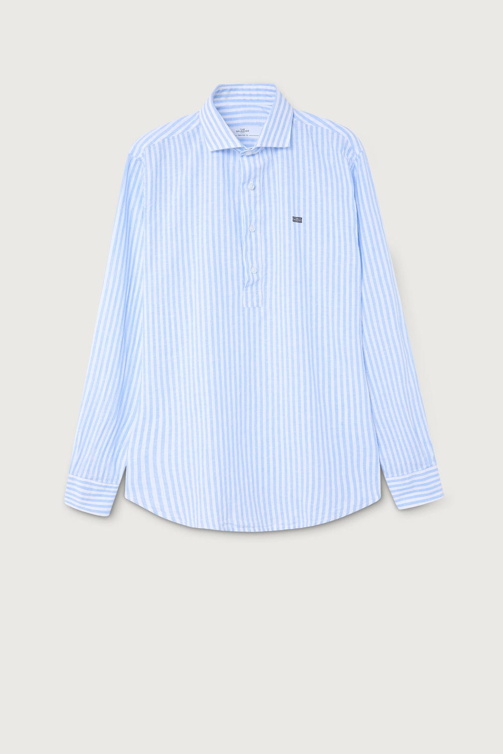The Cotton Linen Polera Raya Azul