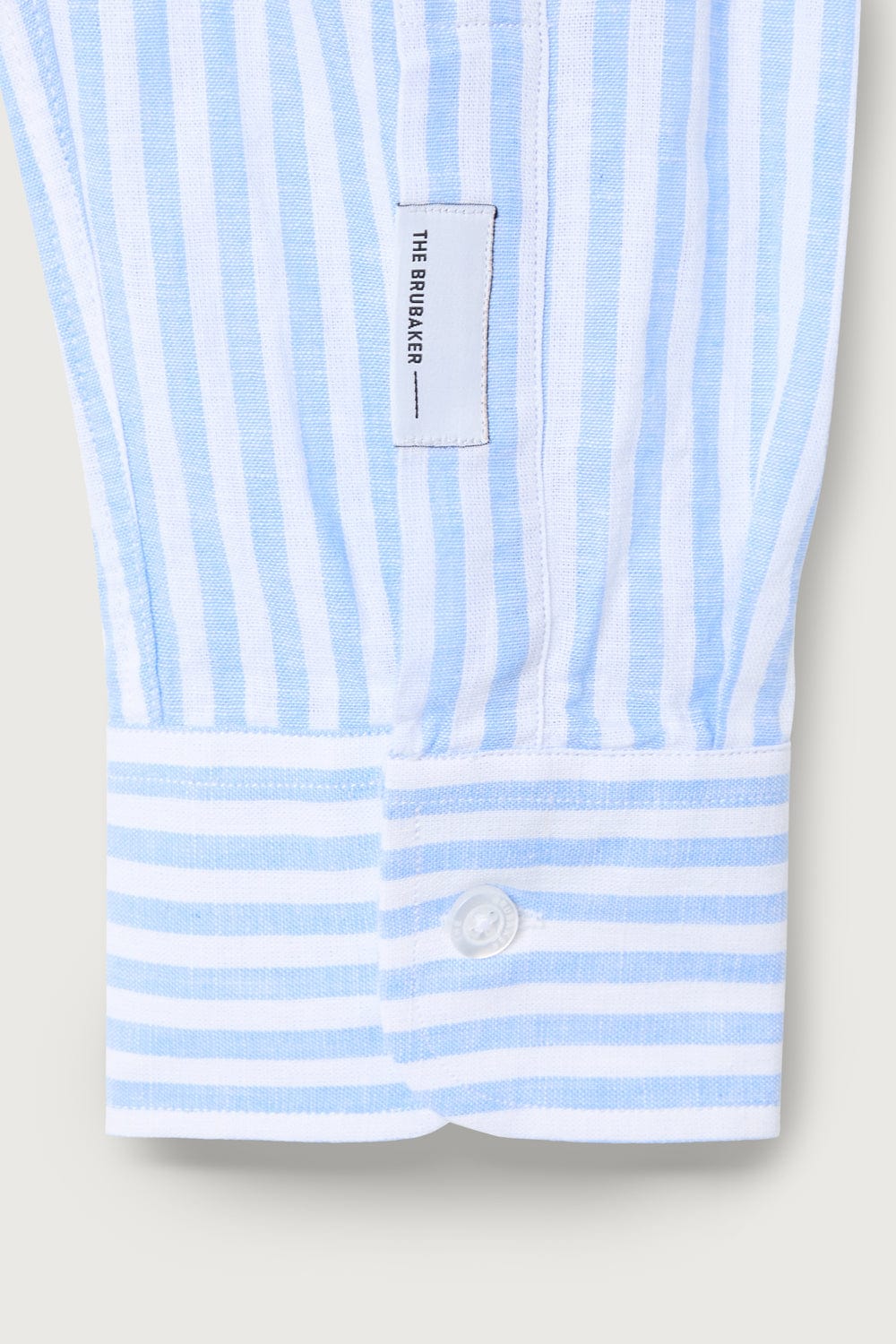 The Cotton Linen Polera Raya Azul-3