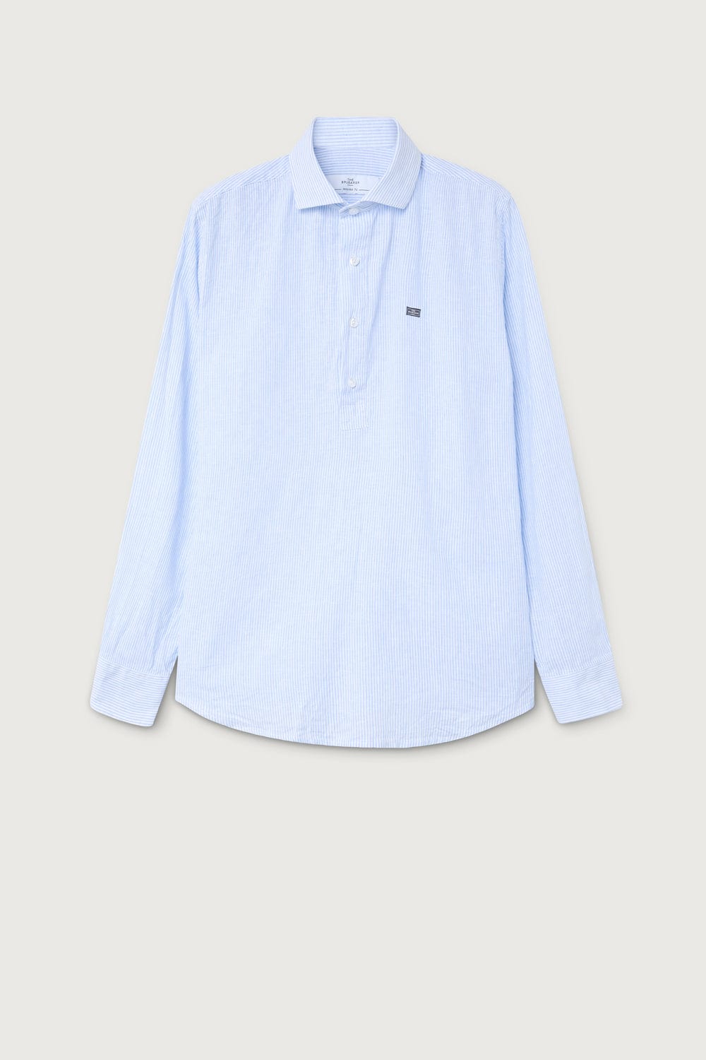 The Cotton Linen Polera Celeste Raya Fina-zoom-2