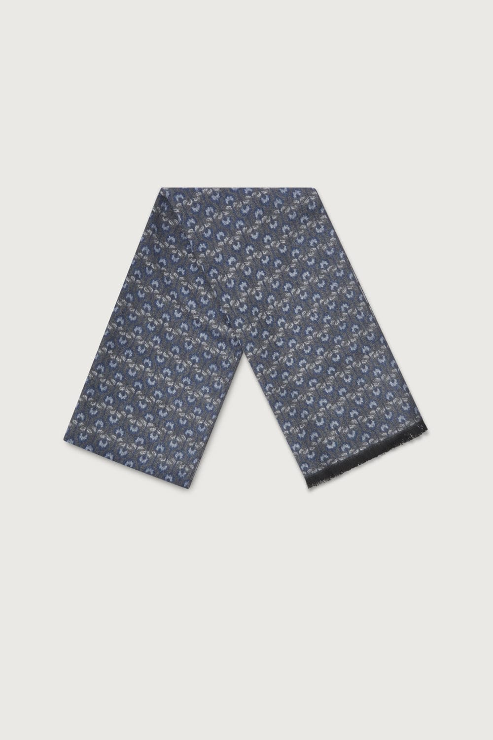 The Scarf Flores Azul y Gris-4