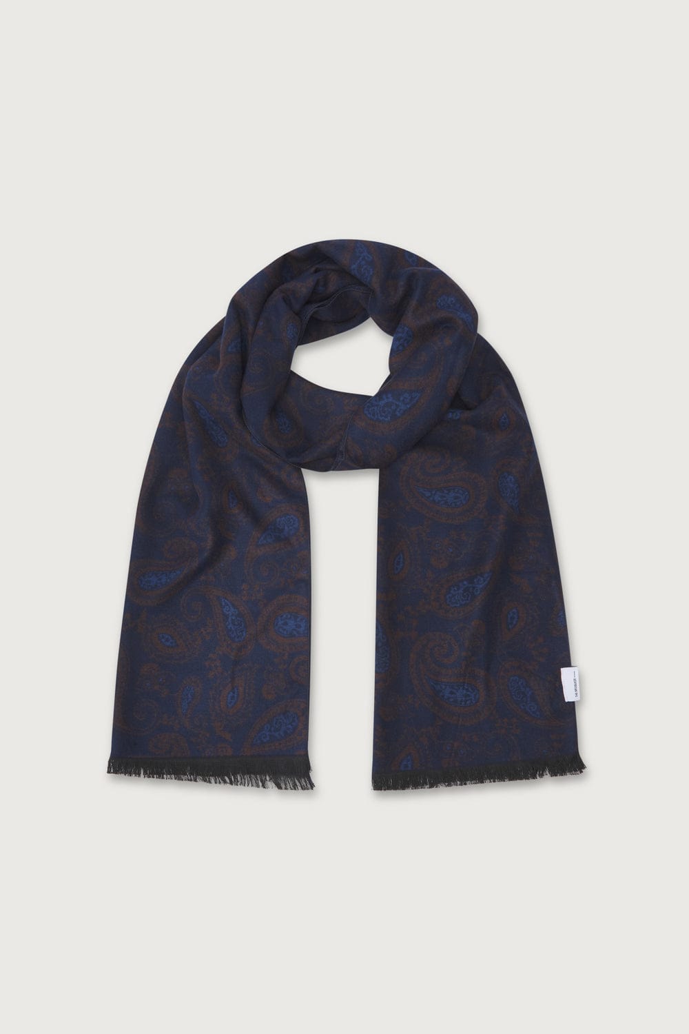 The Scarf Paisley Azul y Marron