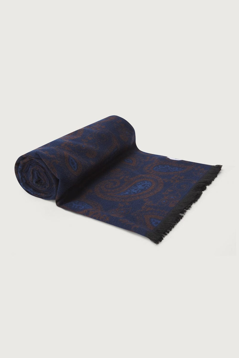 The Scarf Paisley Azul y Marron-zoom-