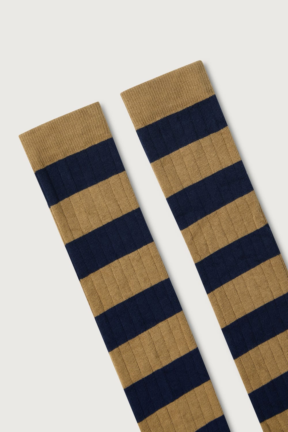 The Sock Rayas Azul y Kakhi Long-2