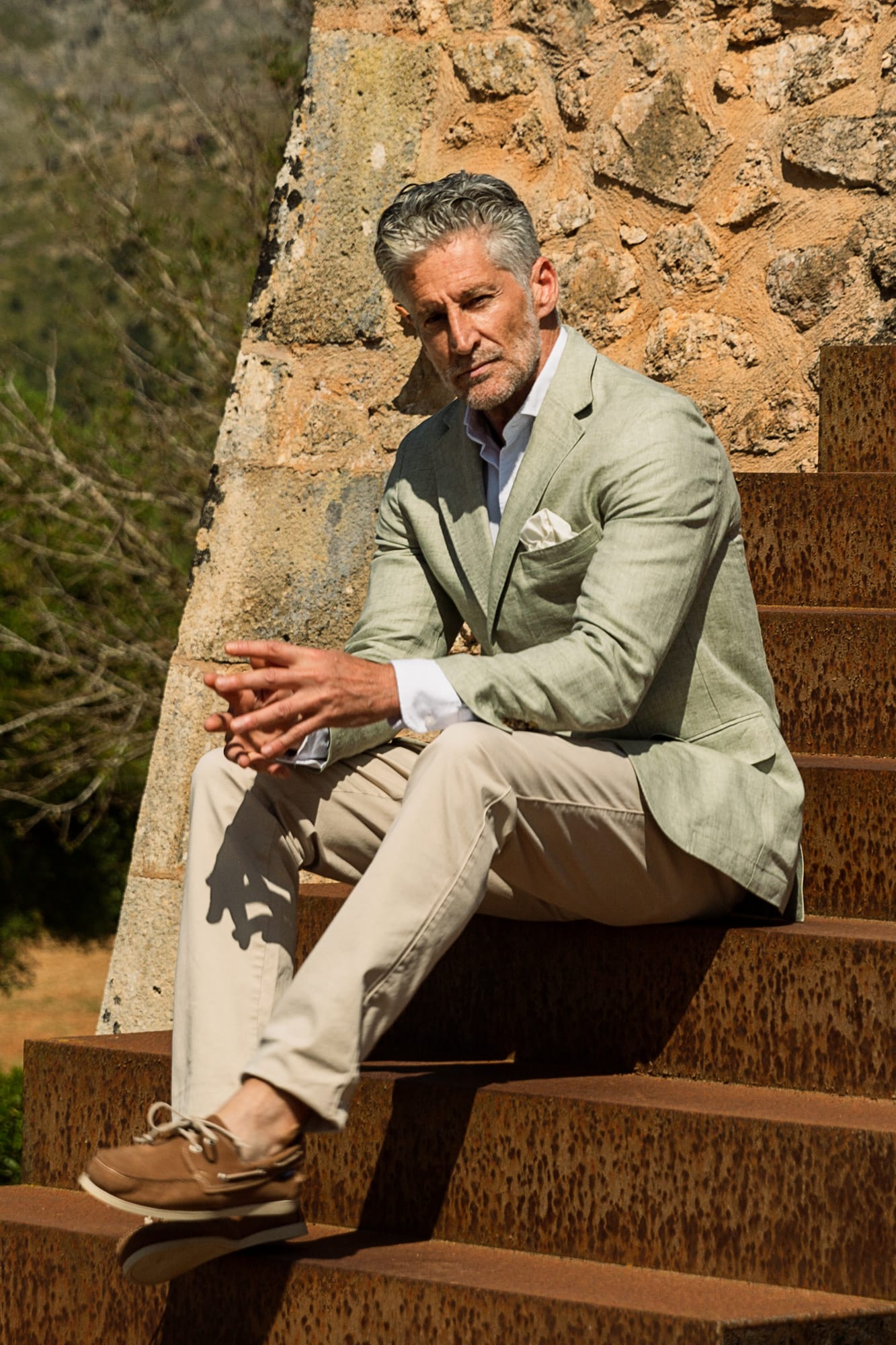The Blazer Lino Espiga Verde-zoom-2