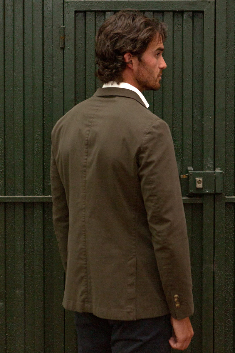 The Gabardina Verde Pardo-zoom-