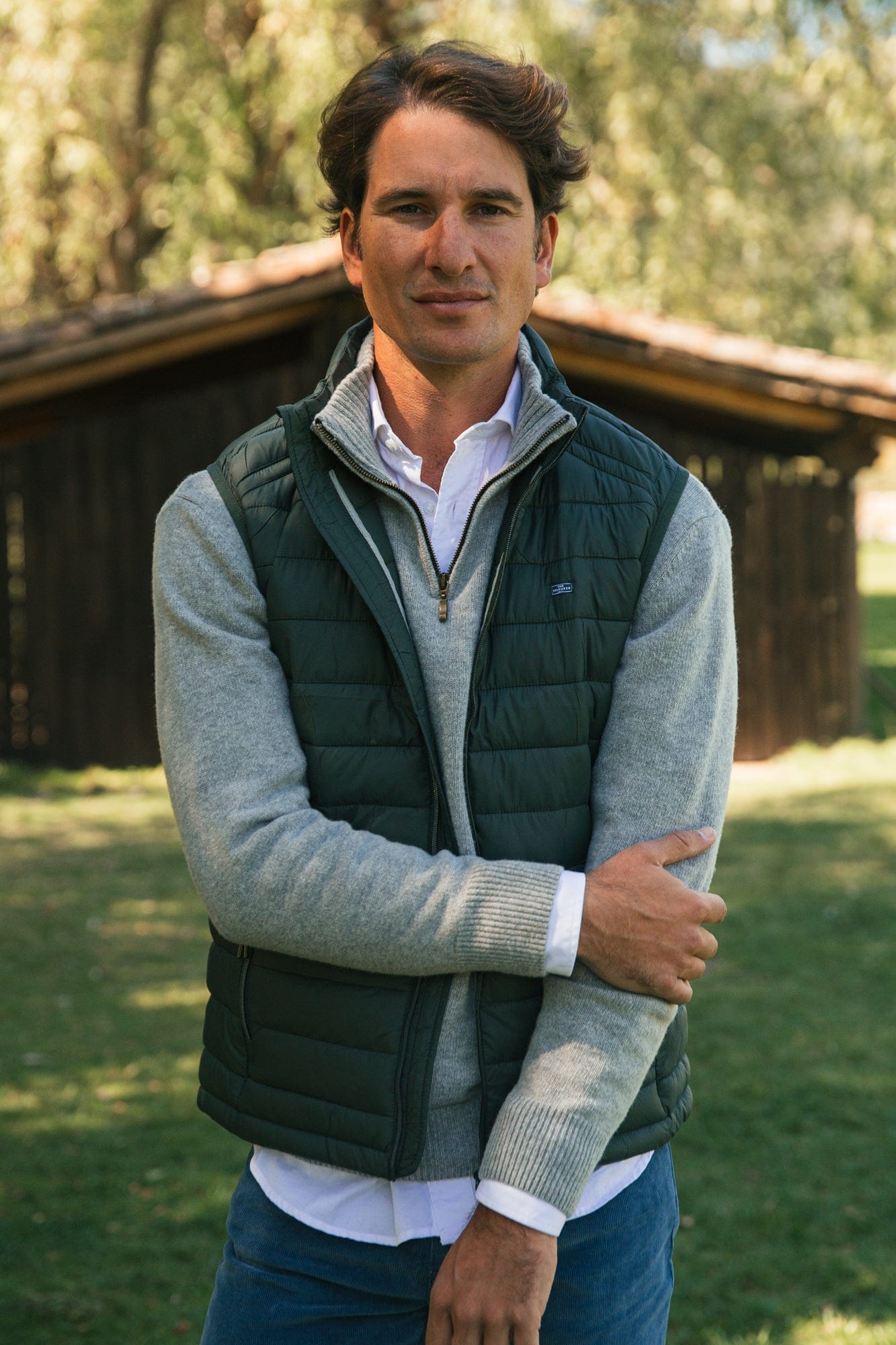 The Chaleco Acolchado Verde Botella