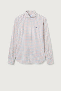 Camisa cuadros grana y Azul BRUBAKER