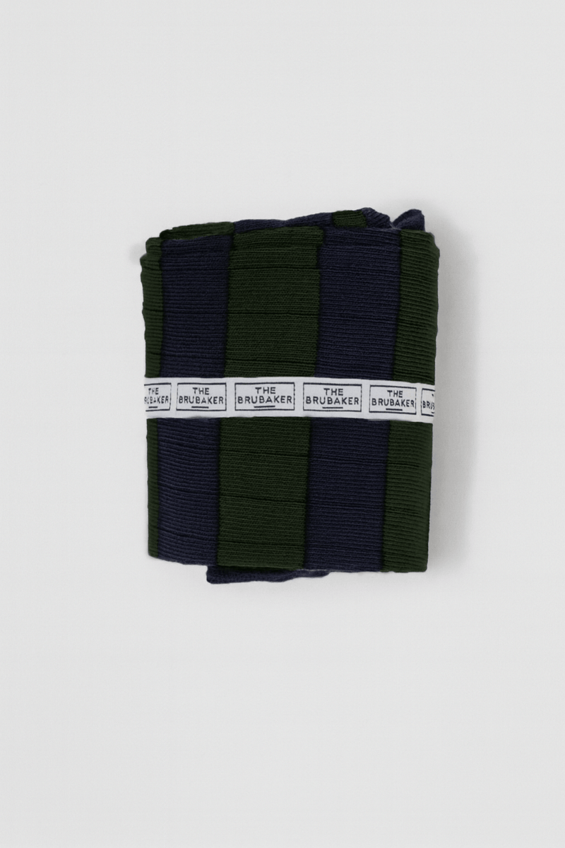 The Sock Rayas Khaki y Azul Long-zoom-