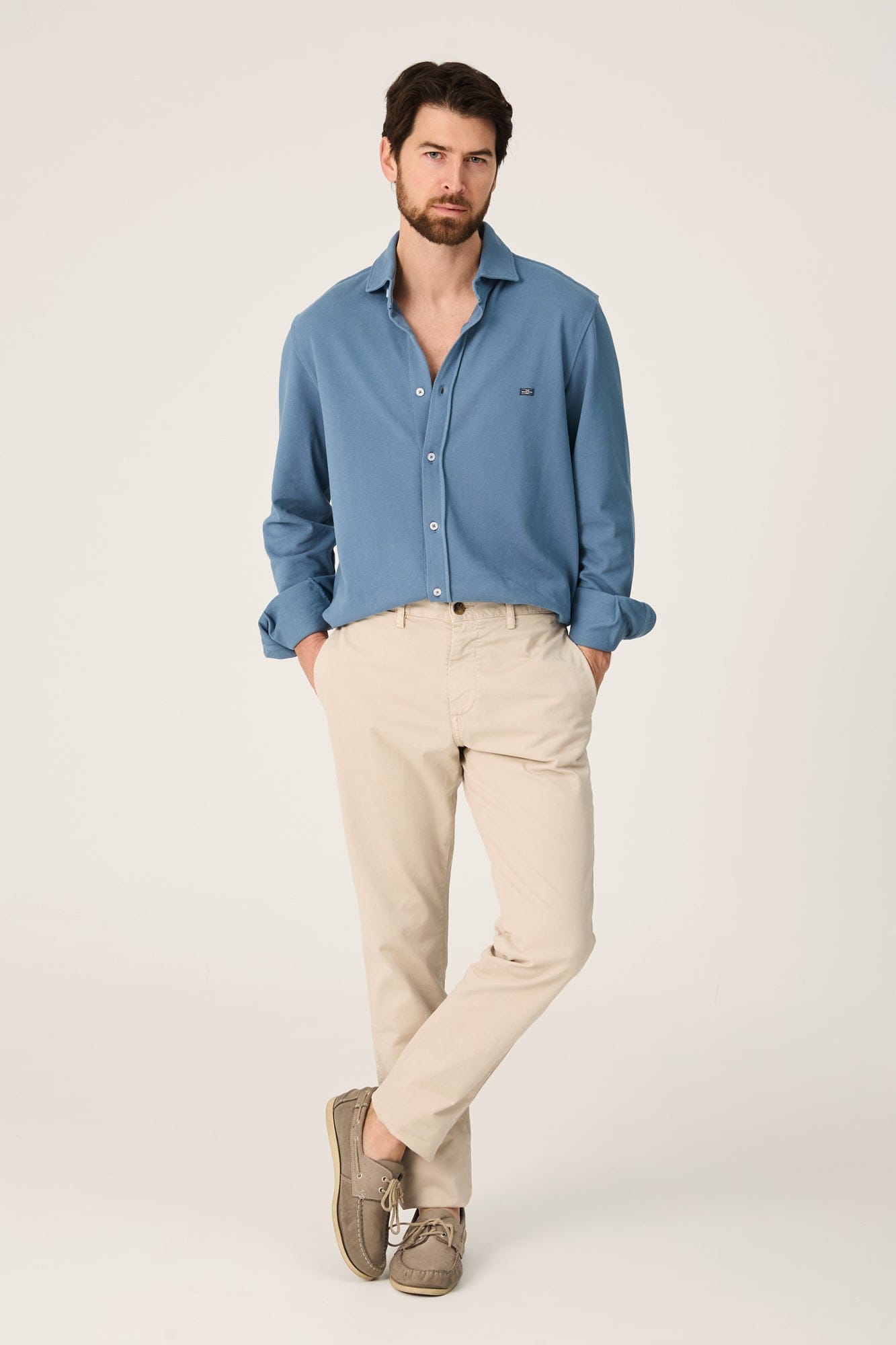 The Cotton Camisa Azul Castro-zoom-1