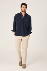 Cotton Polera Azul Marino Chino Beige Seimera