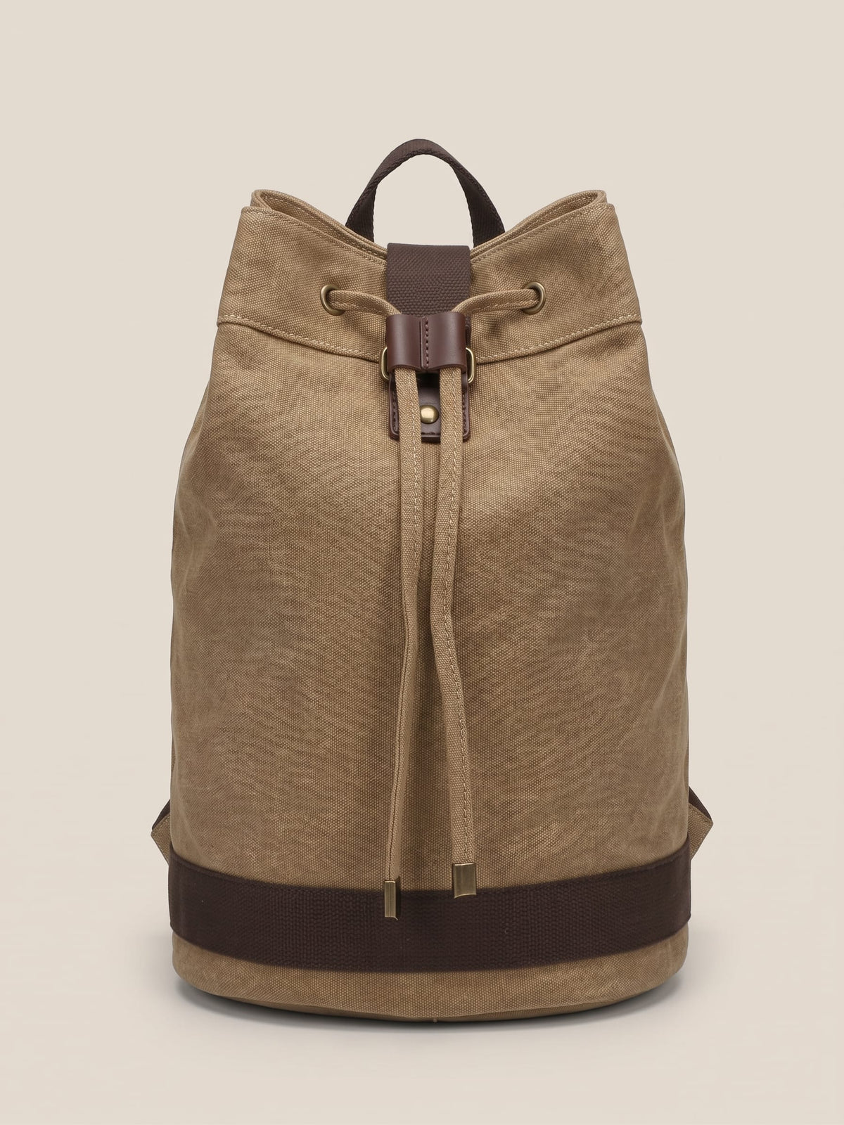 The Drawstring Backpack Beige-1