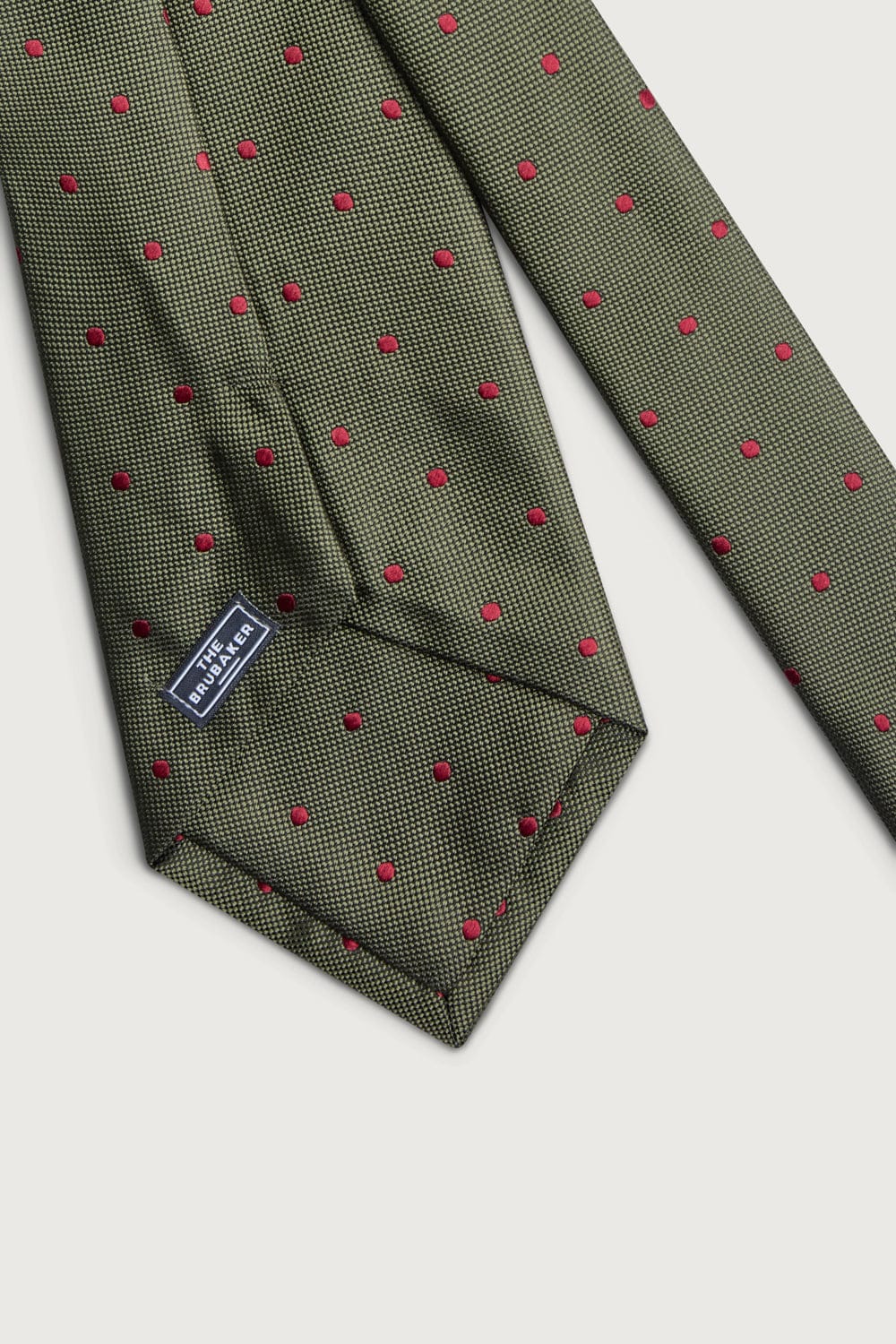 The Silk Tie Verde Puntos Rojos-zoom-2