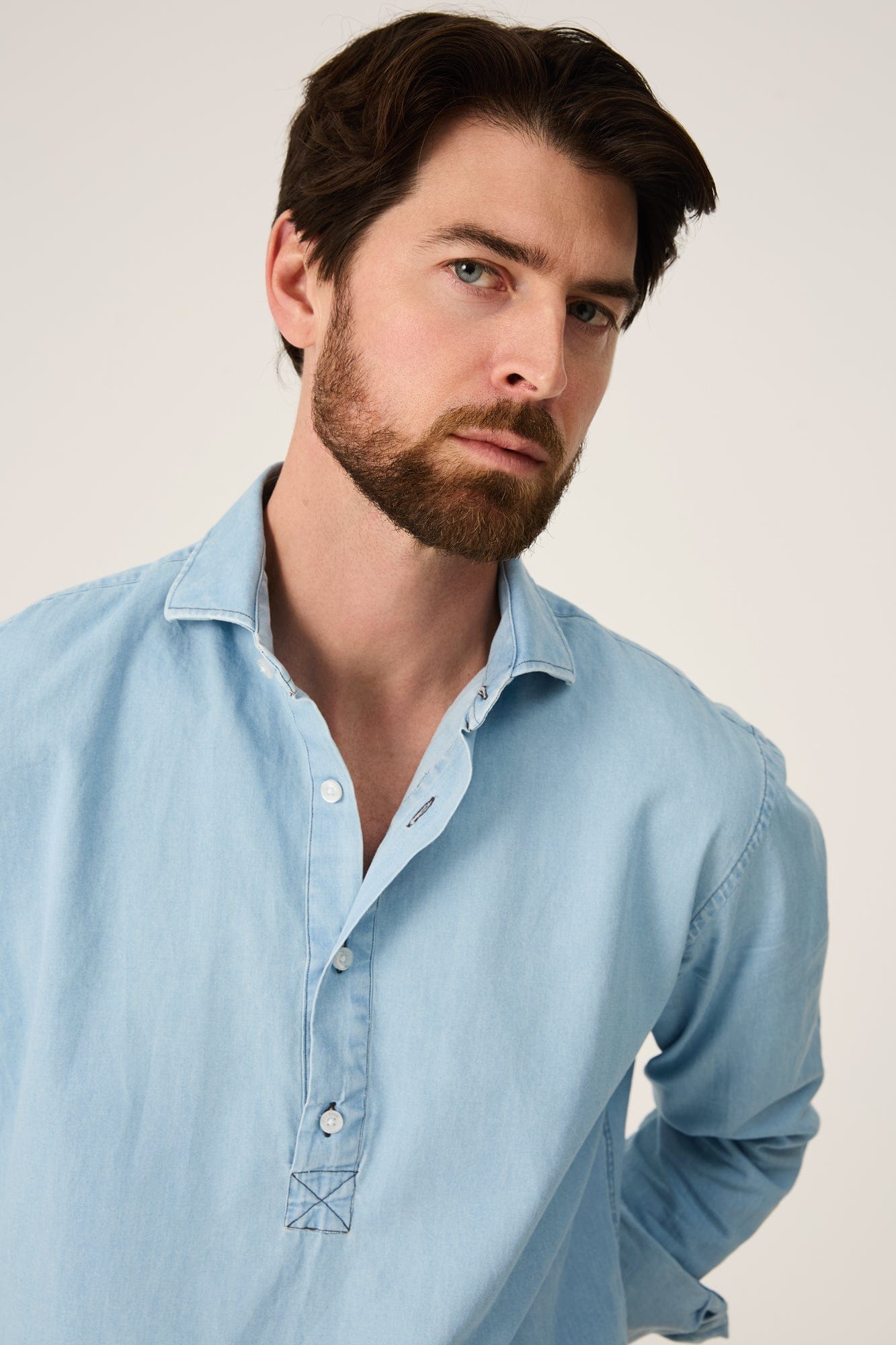The Denim Polera Azul Claro-2