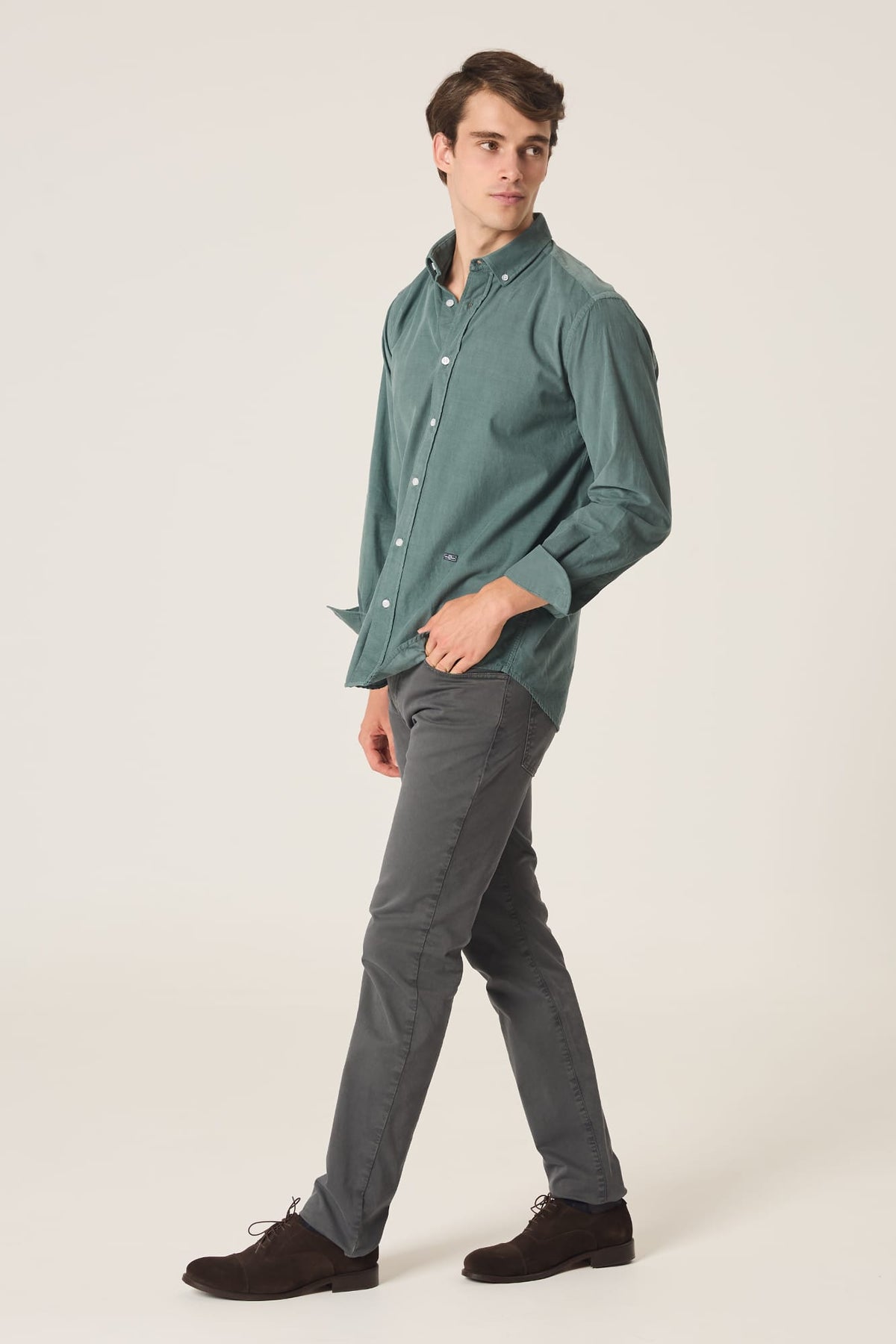 The Micropana Camisa Verde Gris Ferrol-zoom-1