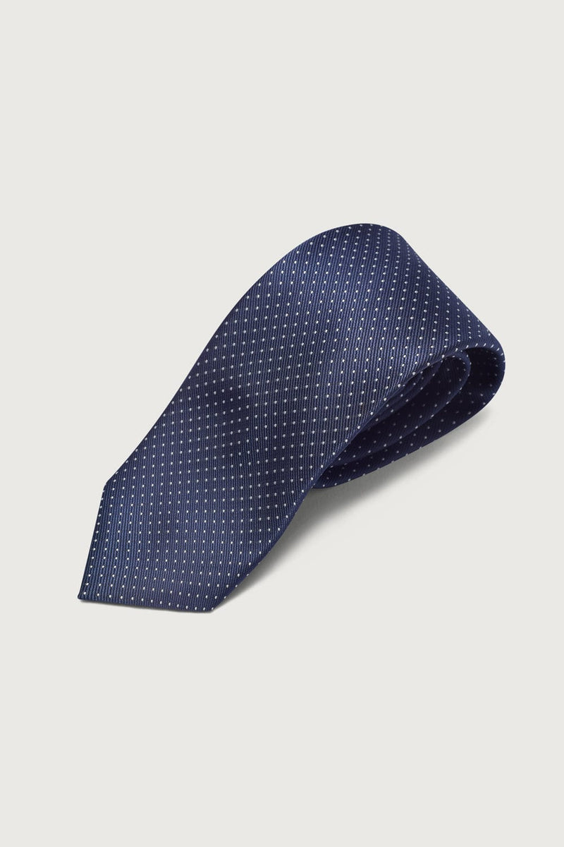 The Special Silk Tie Azul Marino Puntos-zoom-