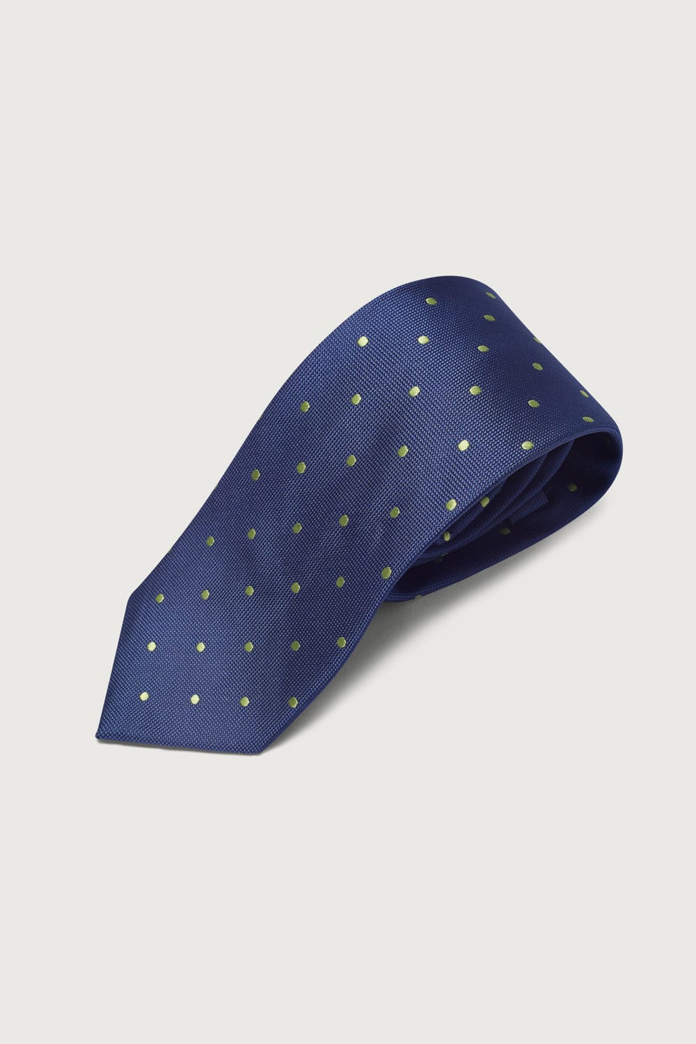 The Special Silk Tie Azul Marino Puntos Amarillo-1