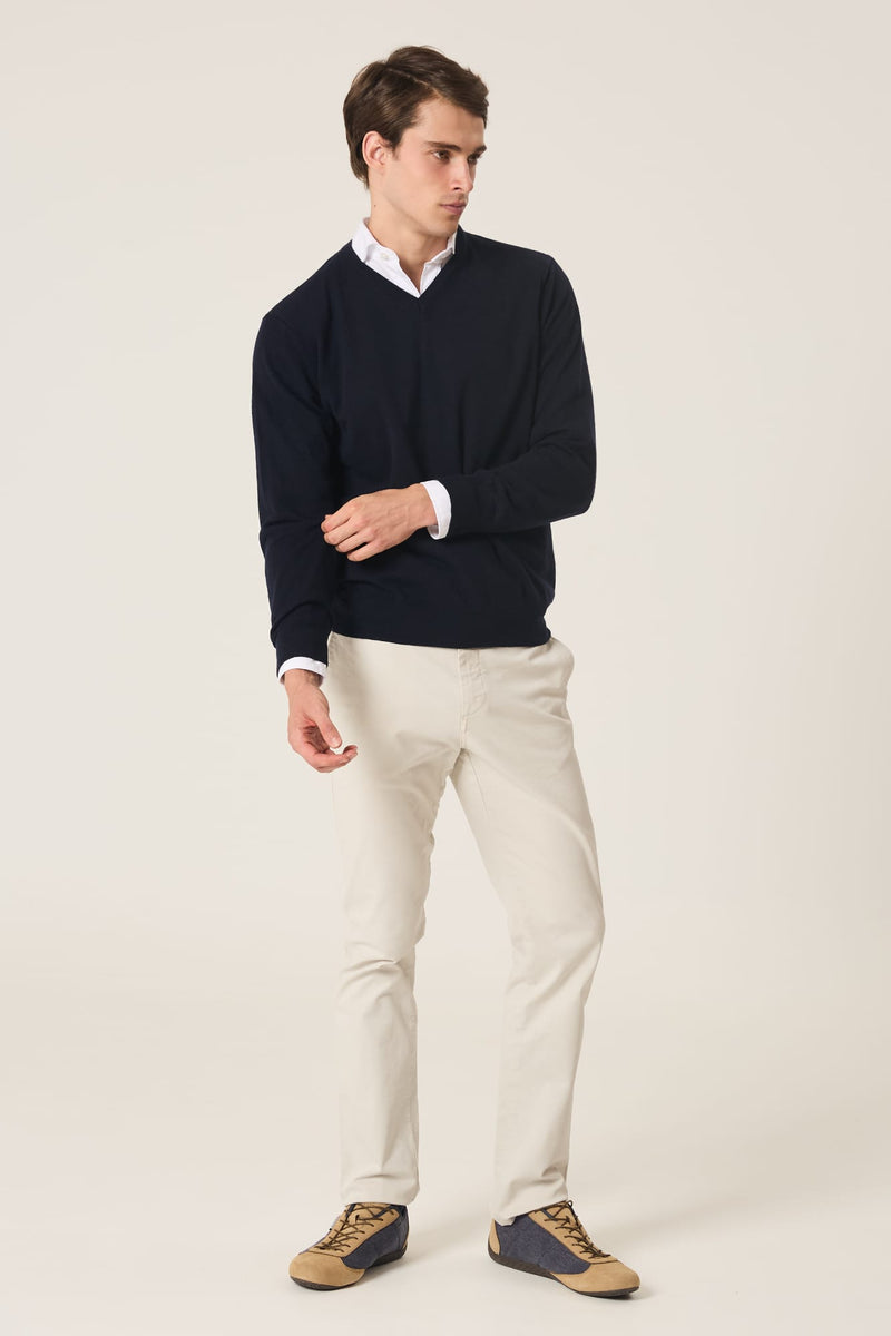 The Jersey Merino Pico Azul Marino-zoom-