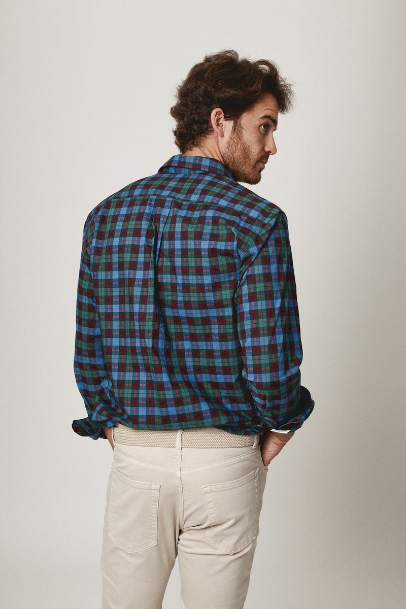 The Scot Cuadro Rojo y Verde Fondo Azul-zoom-