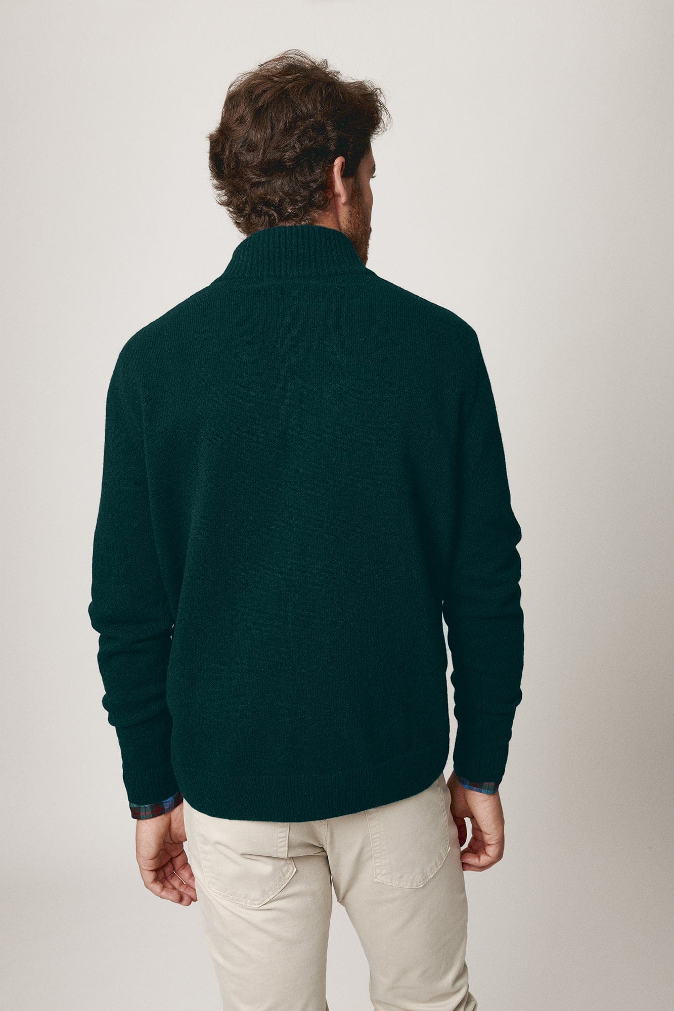 The Lambswool HalfZip Verde Ciudadela-zoom-3