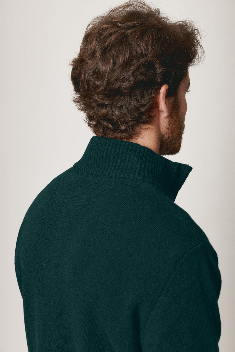 The Lambswool HalfZip Verde Ciudadela-zoom-