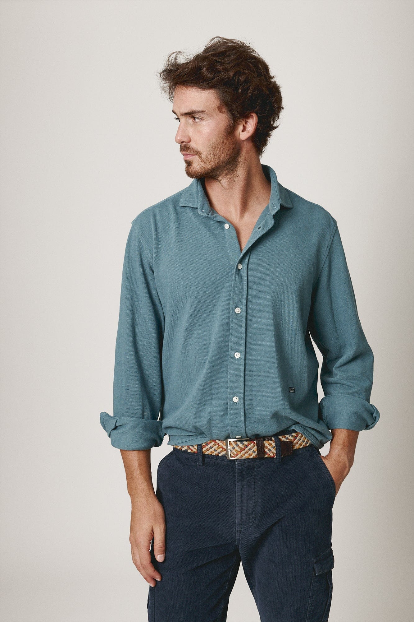 The Cotton Camisa Azul Covas-1