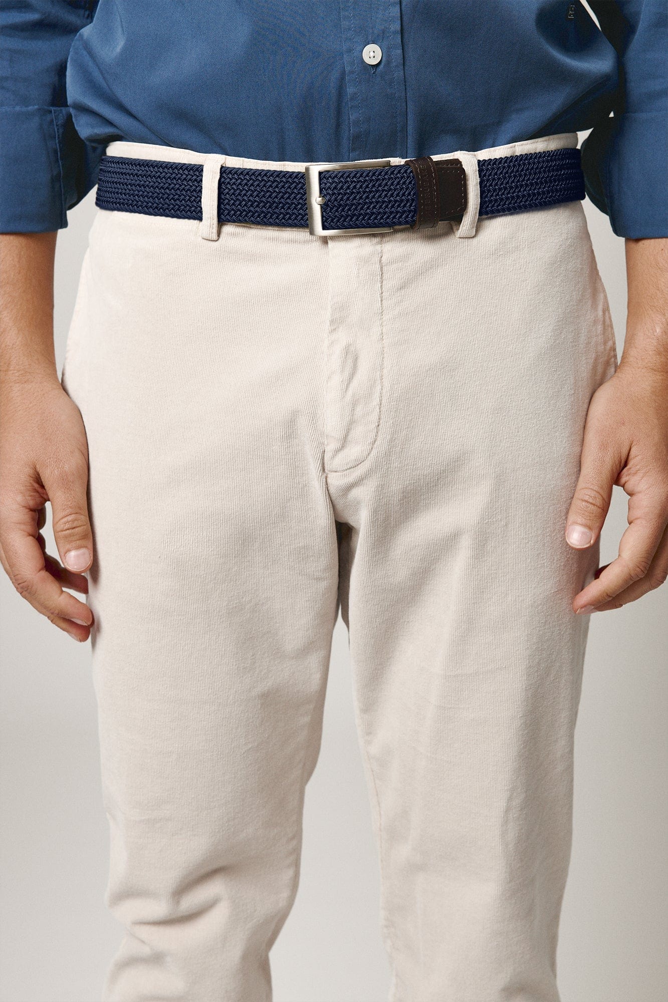 The Belt Trenzado Azul Marino