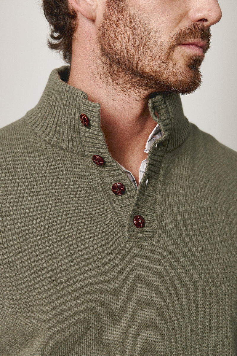 The Lambswool Botones Verde Pino-zoom-