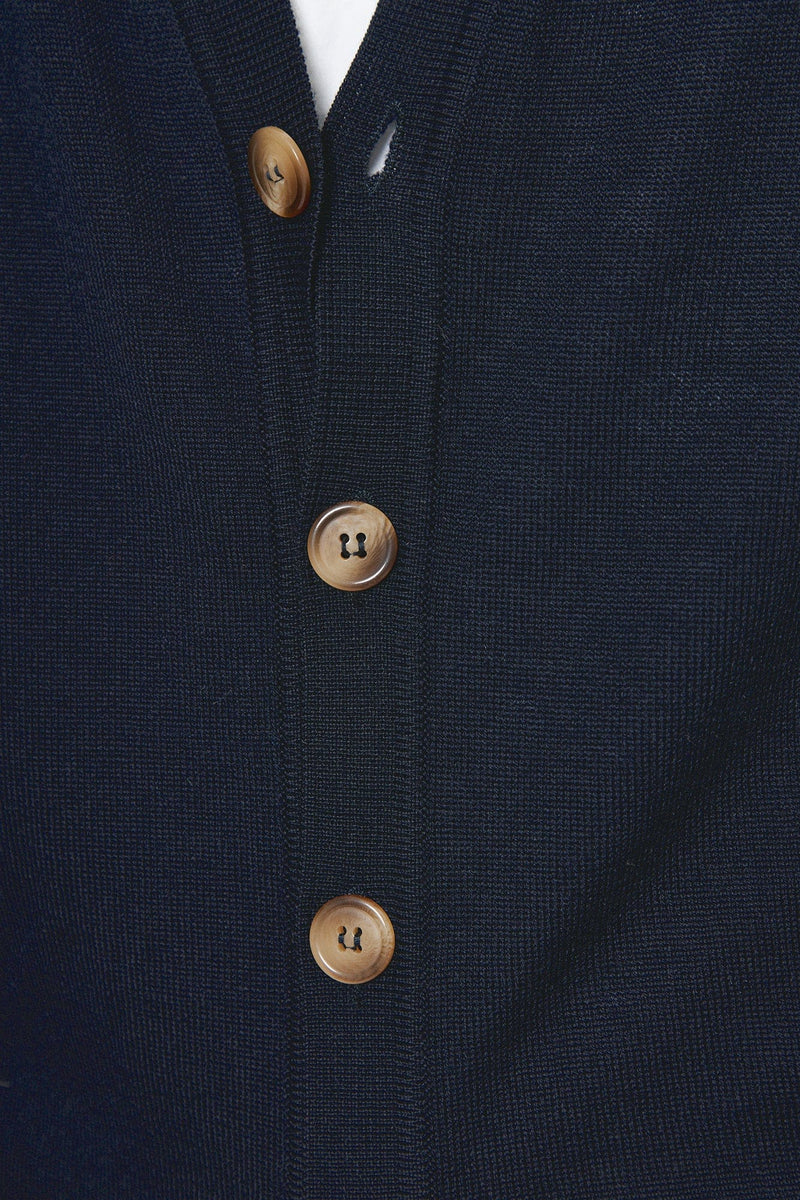 The Cardigan Merino Azul Marino-zoom-