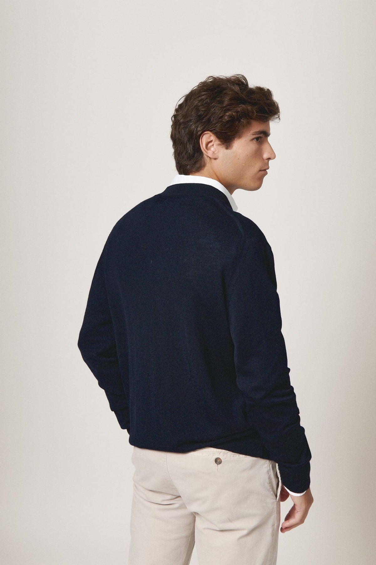The Cardigan Merino Azul Marino-4