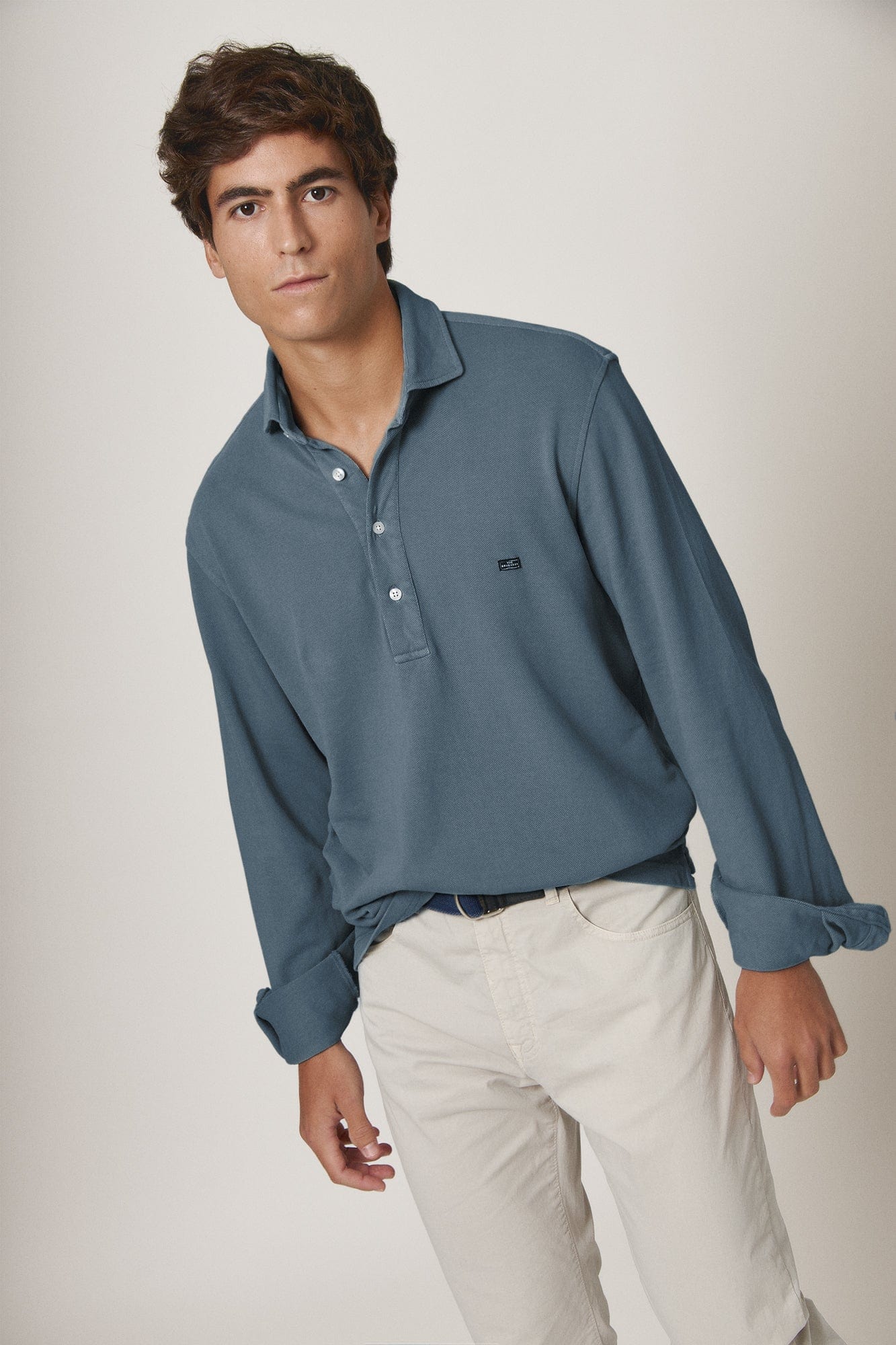 The Cotton Polera Azul Covas