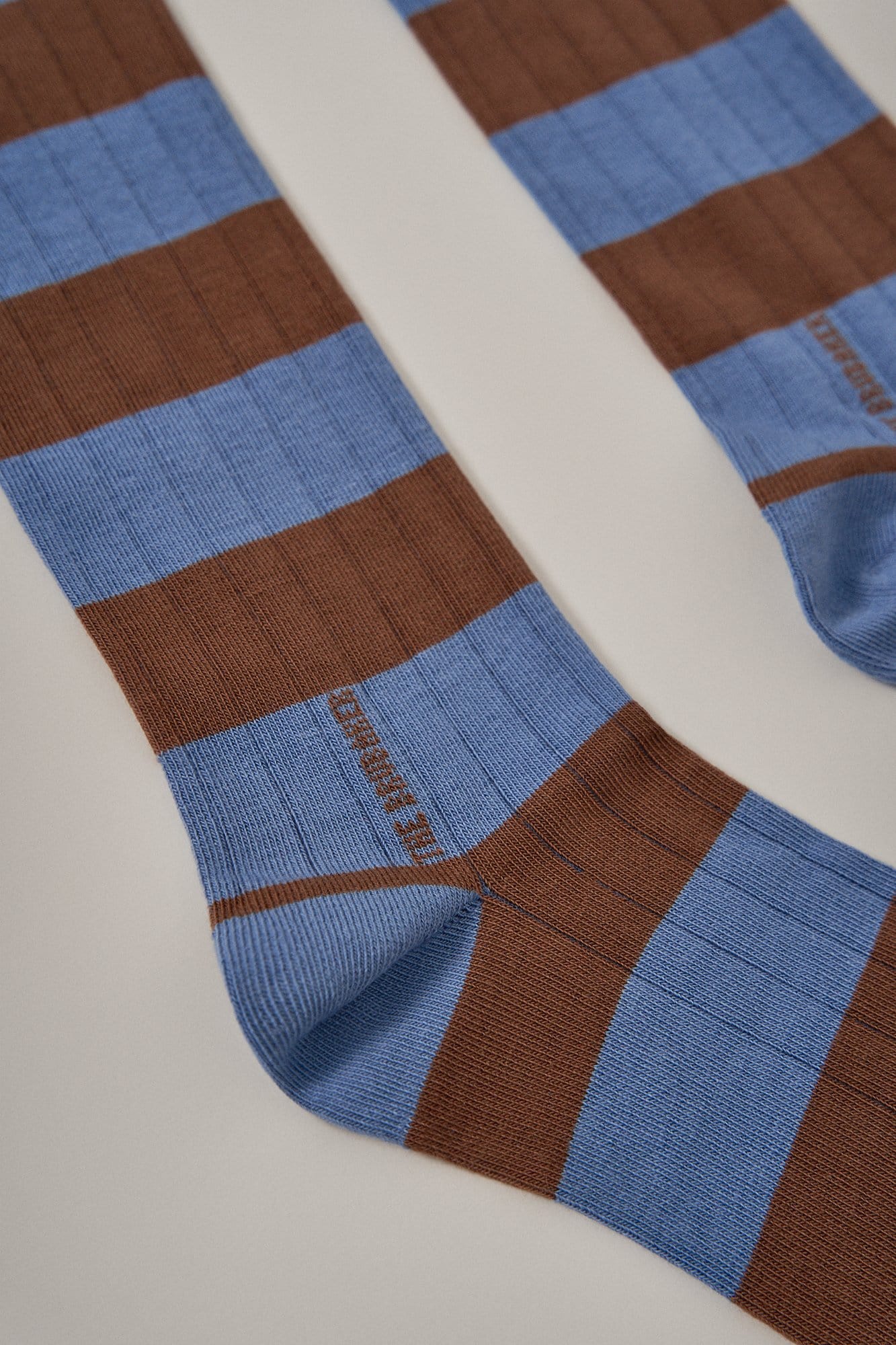 The Sock Rayas Azul y Camel Long-zoom-3