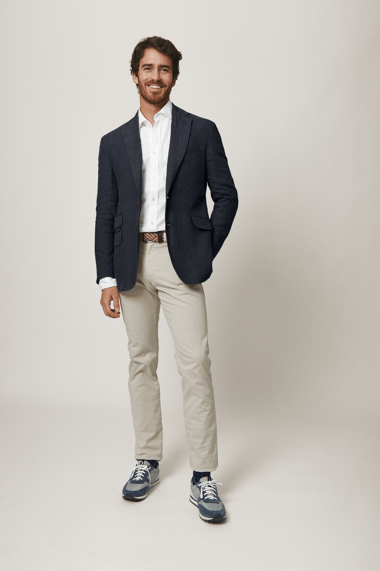 The Blazer Lino Azul Marino-1