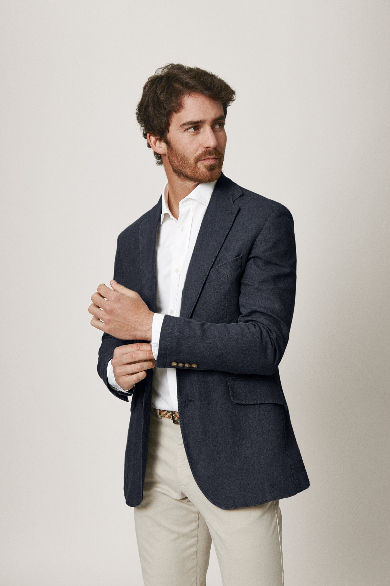 The Blazer Lino Azul Marino-zoom-3