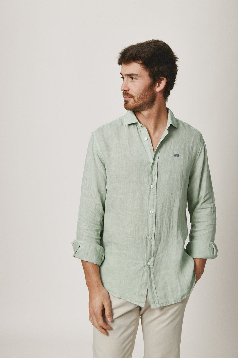 The Lino Camisa Verde Salinas-zoom-