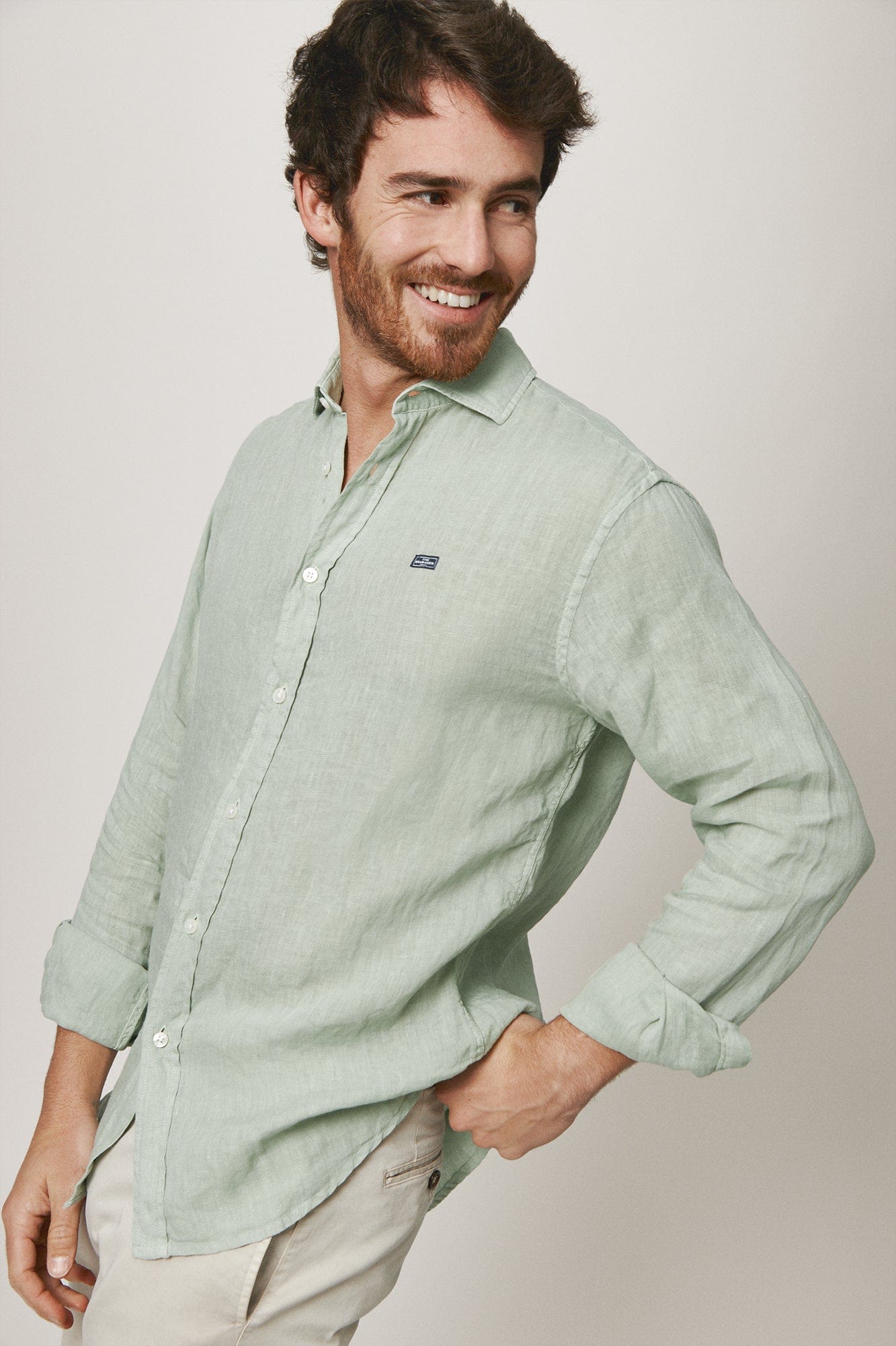 The Lino Camisa Verde Salinas-4