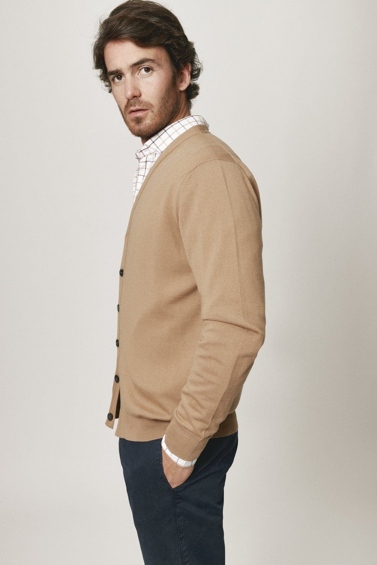 The Cardigan Merino Camel