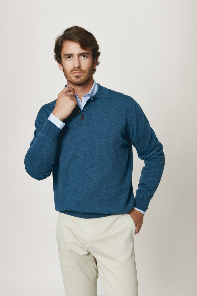 The Jersey Merino Polo Azul Juzcar-zoom-