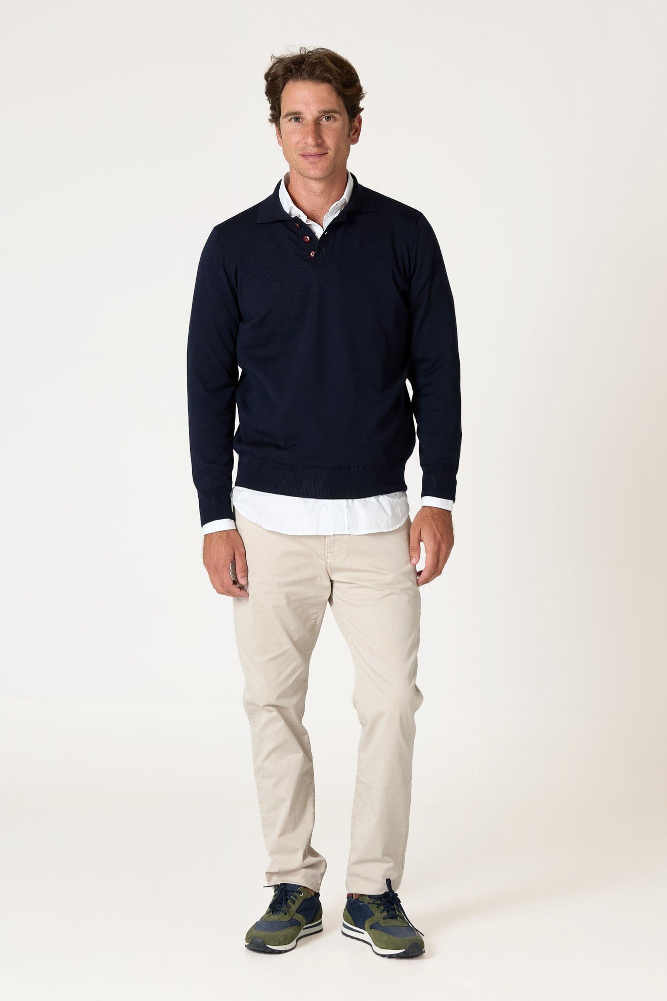The Jersey Merino Polo Azul Marino