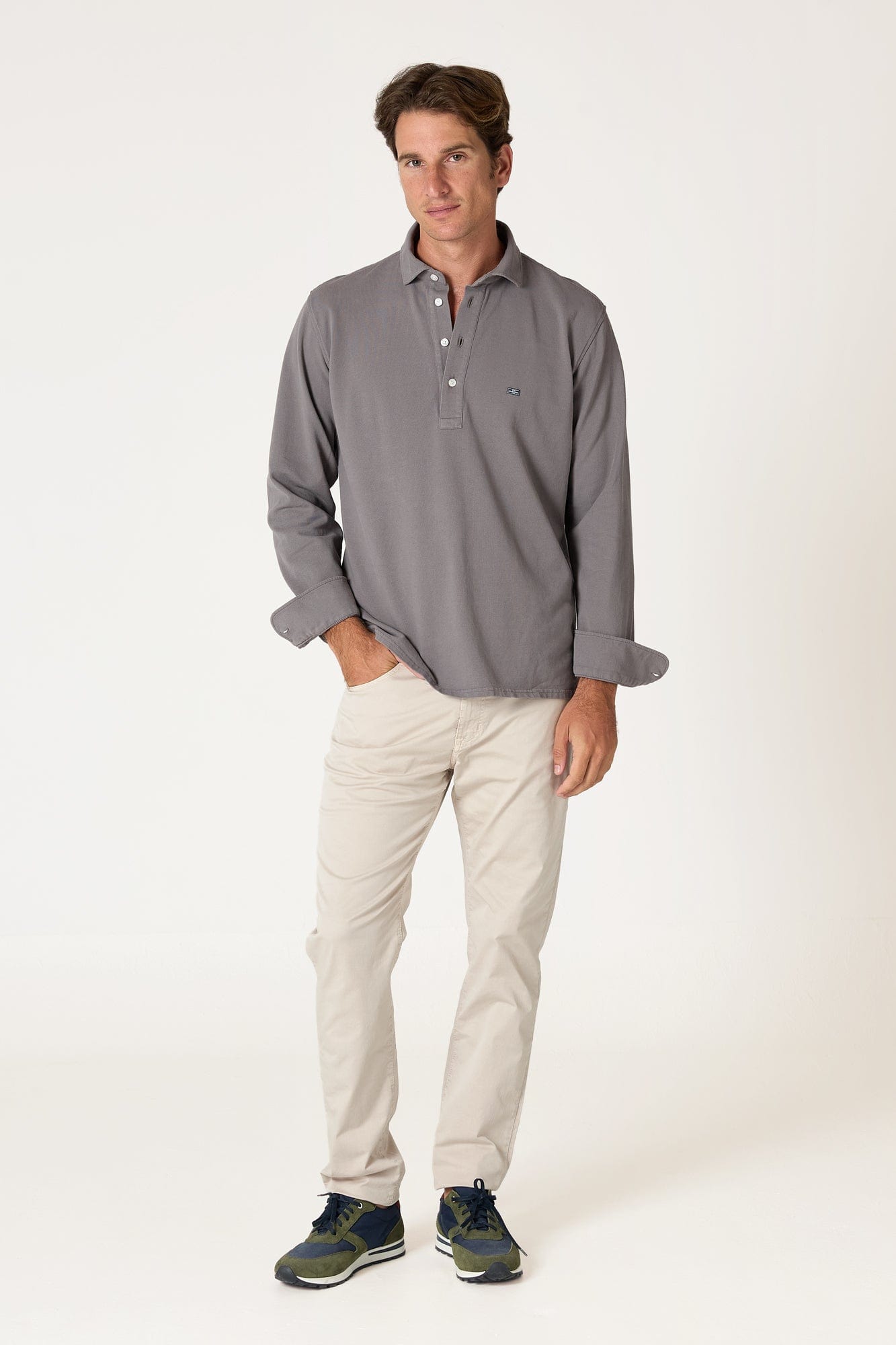 The Cotton Polera Gris Cuenca