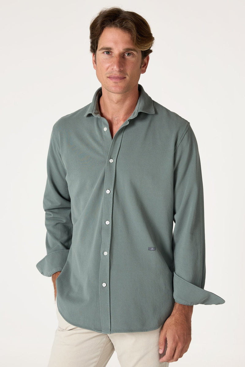 The Cotton Camisa Verde Valledemossa-zoom-