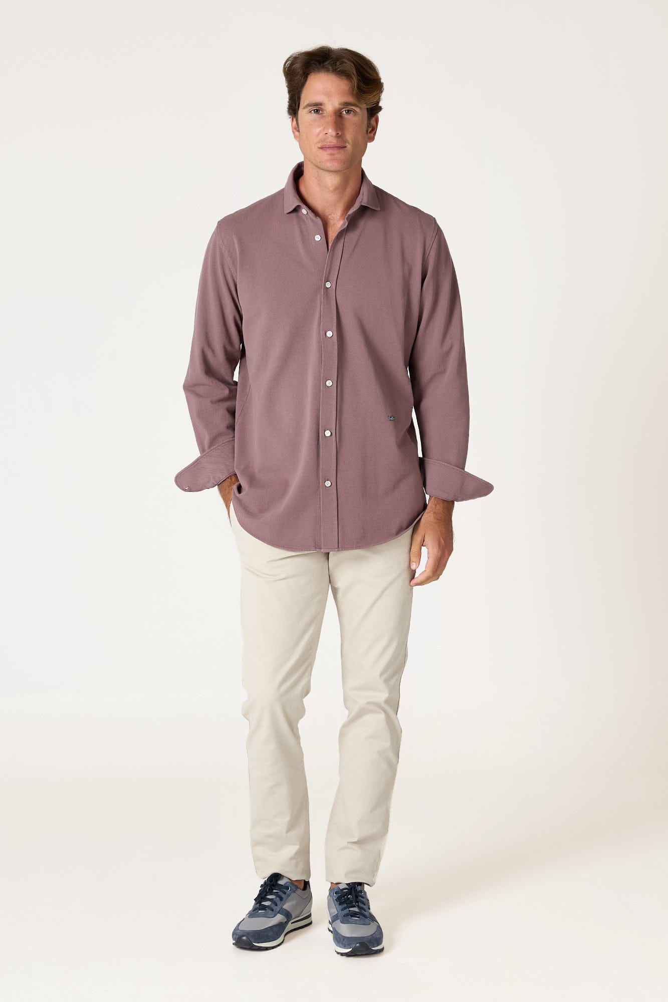The Cotton Camisa Morado Ribera-1