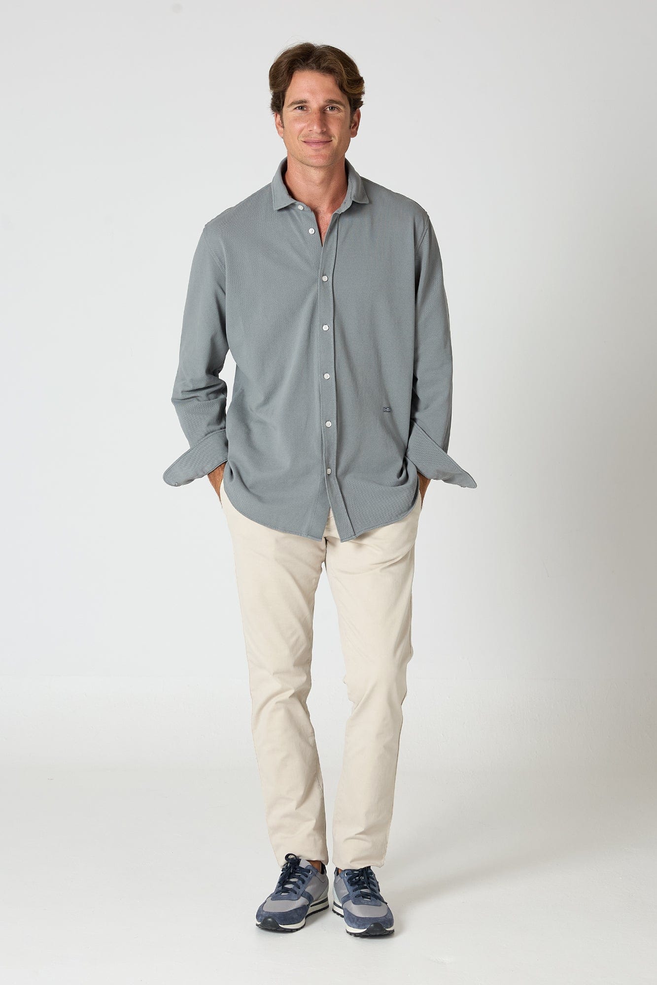 The Cotton Camisa Azul Pamplona-zoom-1