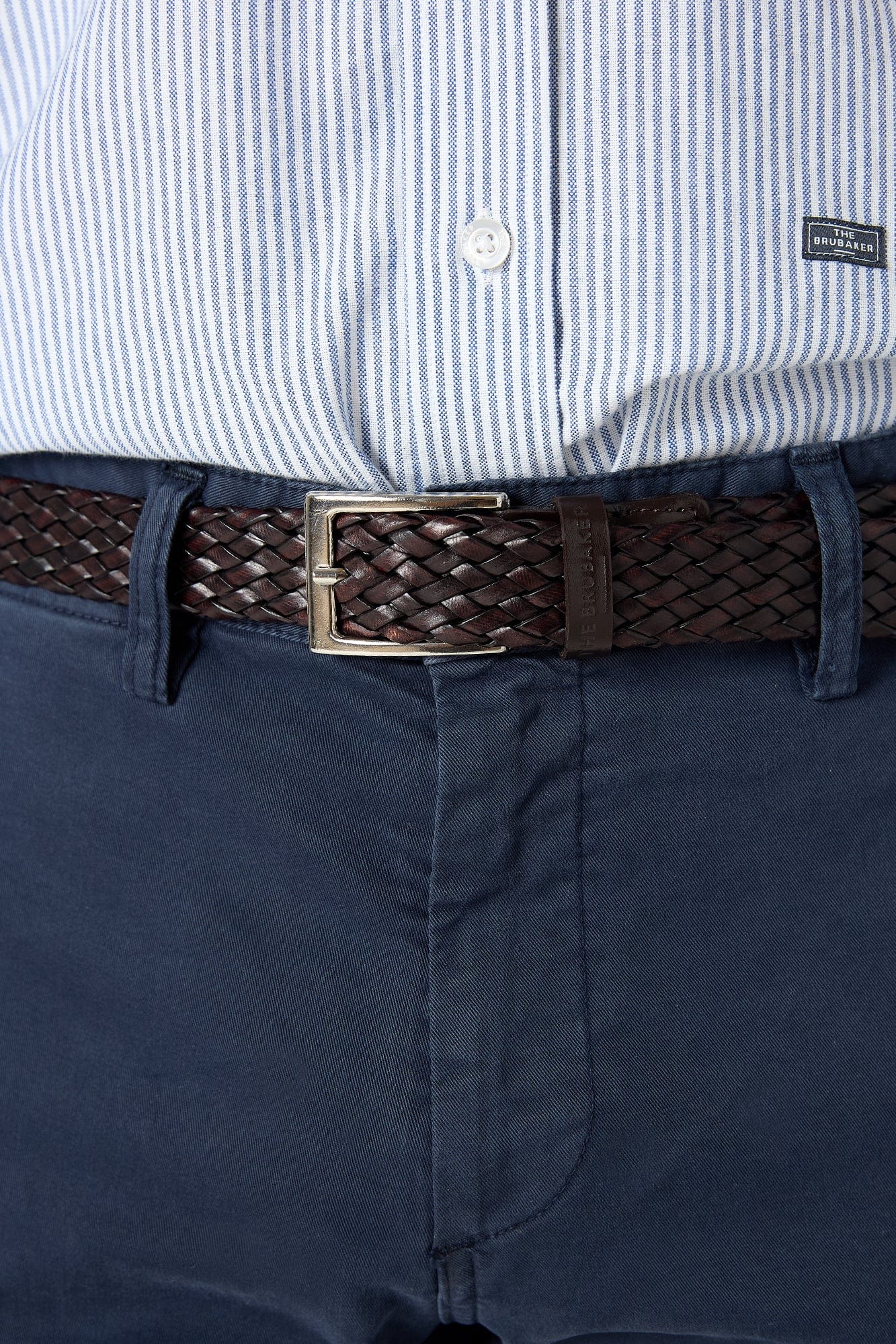 The Belt Trenzado Doble Marron-1