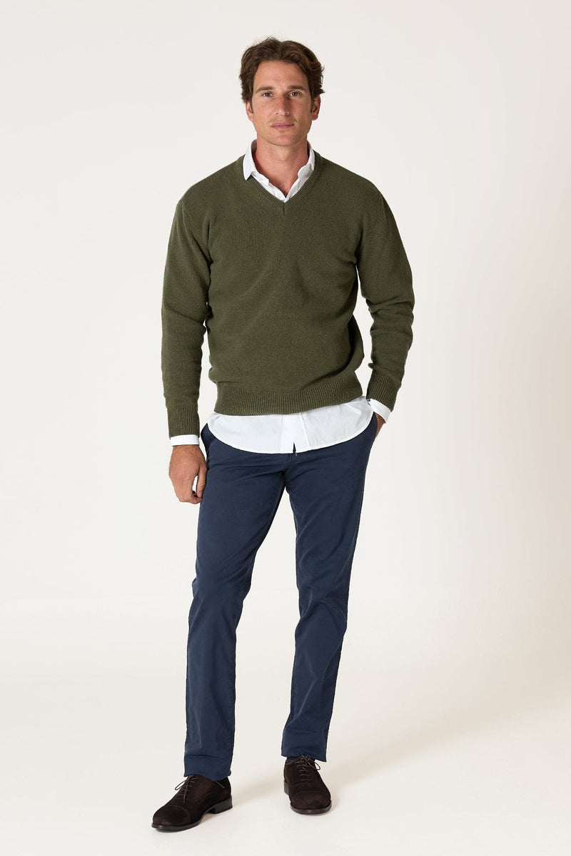 The Lambswool Pico Verde Oliva-zoom-