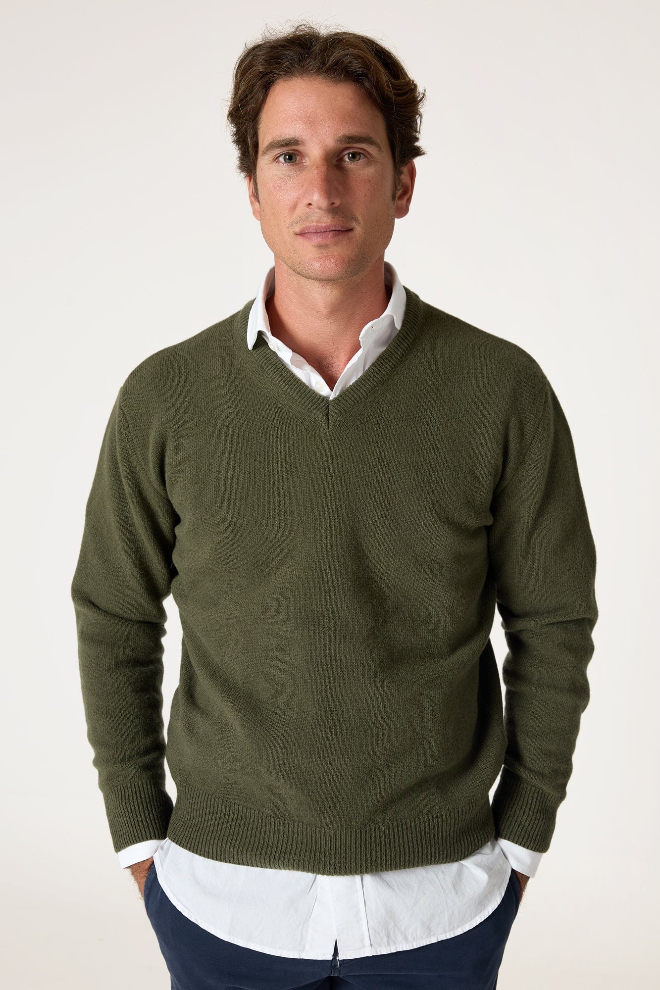 The Lambswool Pico Verde Oliva-zoom-3