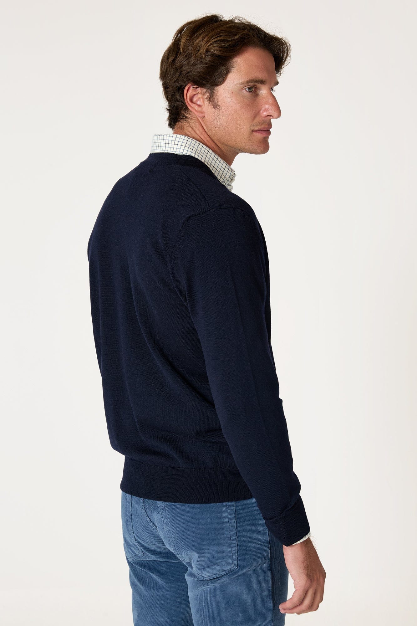 The Cardigan Merino Azul Marino-zoom-3