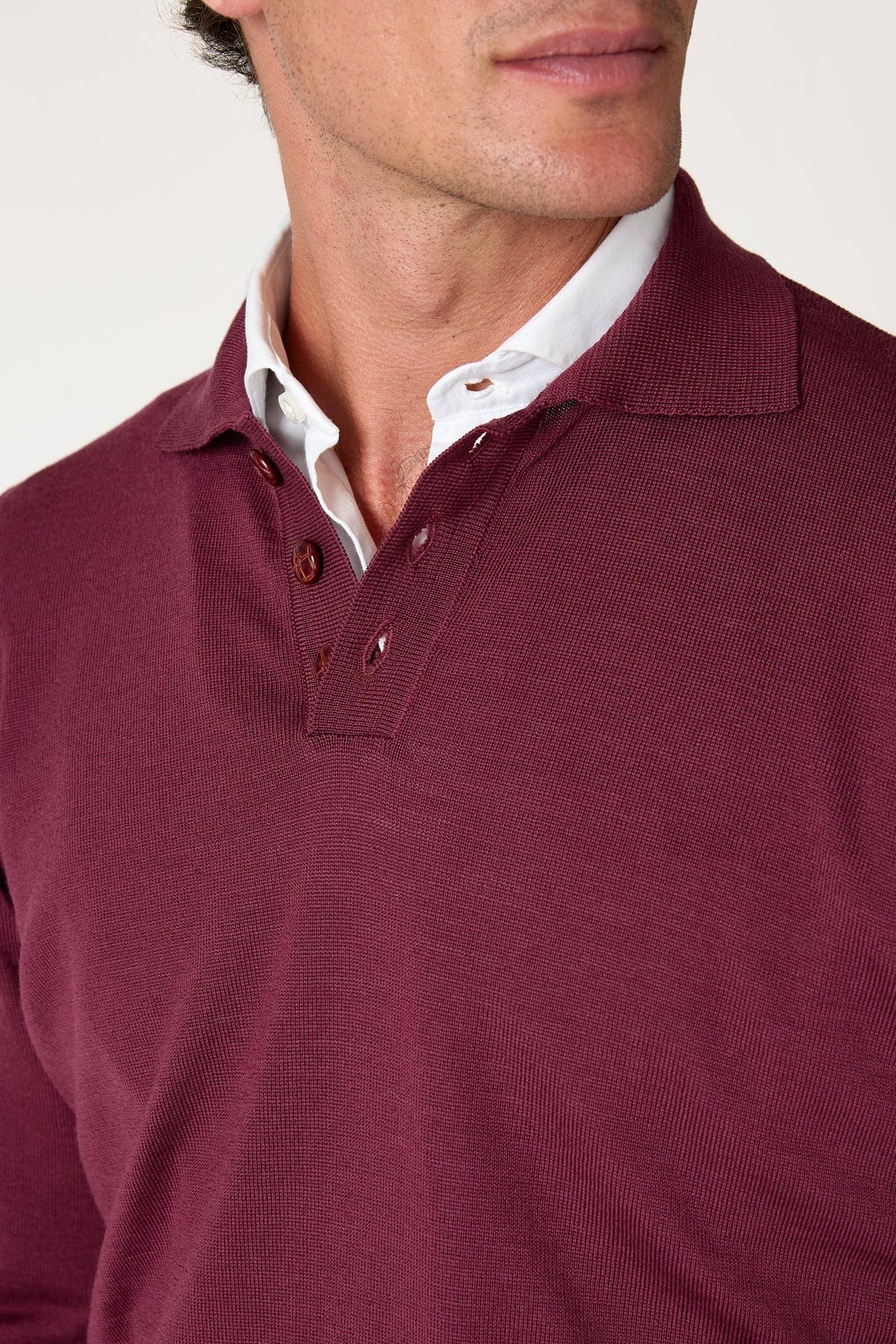 The Jersey Merino Polo Rosa Cubell-zoom-3
