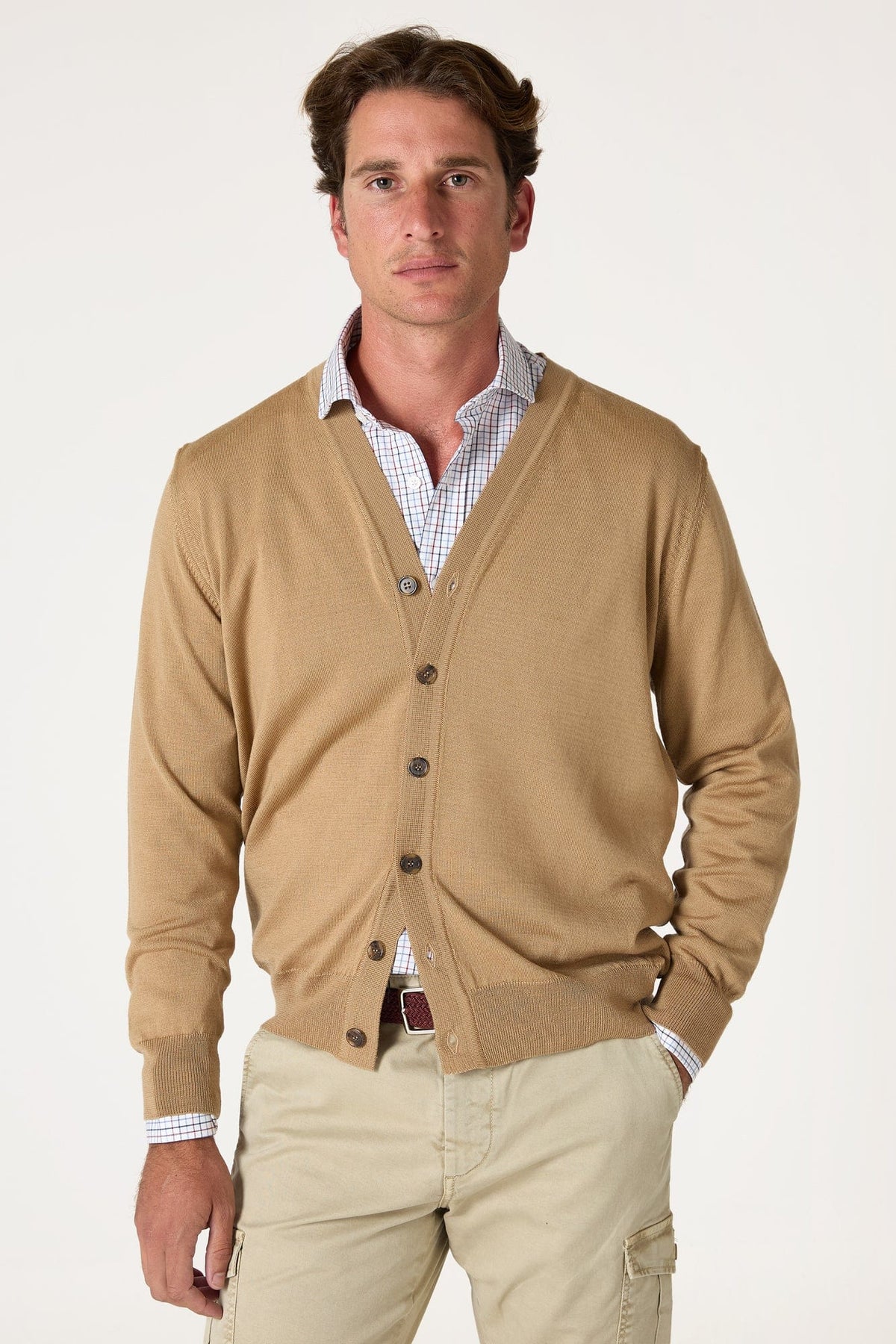 The Cardigan Merino Beige Campos-zoom-2