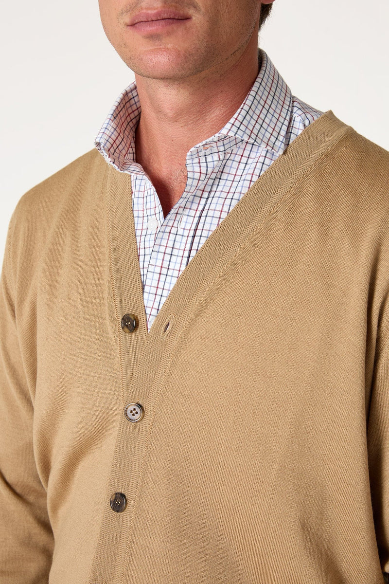 The Cardigan Merino Beige Campos-zoom-