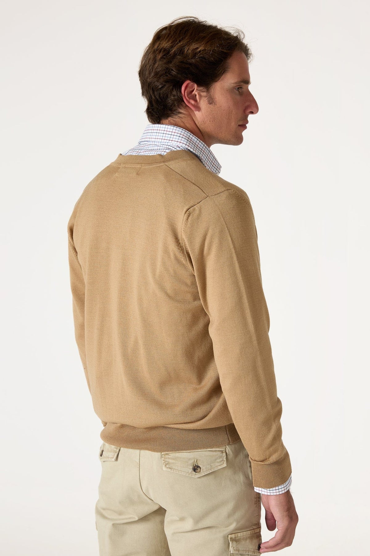 The Cardigan Merino Beige Campos-3
